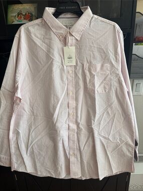 Free Assembly Men's Light Pink Button-Down Shirt